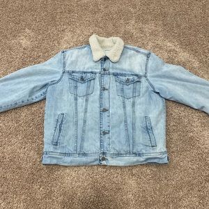 Old Navy Sherpa Lined Denim Jacket - Size L